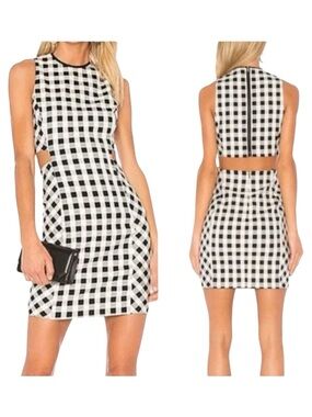 Rag & Bone Tahoe Cut Out Checkered Mini Dress